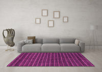 Machine Washable Abstract Pink Modern Rug, wshabs1586pnk