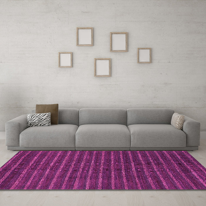 Machine Washable Abstract Pink Modern Rug in a Living Room, wshabs1586pnk