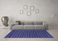 Machine Washable Abstract Blue Modern Rug, wshabs1586blu