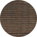 Round Abstract Bakers Brown Modern Rug, abs1586