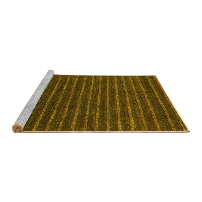 Sideview of Machine Washable Abstract Yellow Modern Rug, wshabs1586yw