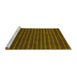 Sideview of Machine Washable Abstract Yellow Modern Rug, wshabs1586yw