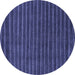 Round Abstract Blue Modern Rug, abs1586blu