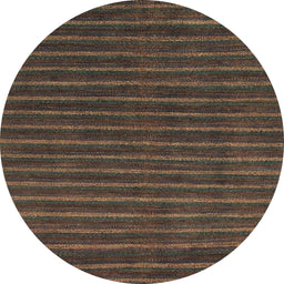 Round Machine Washable Abstract Bakers Brown Rug, wshabs1586