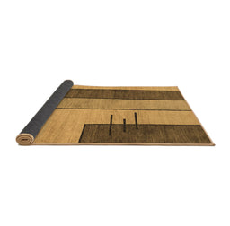Sideview of Abstract Brown Modern Rug, abs1587brn