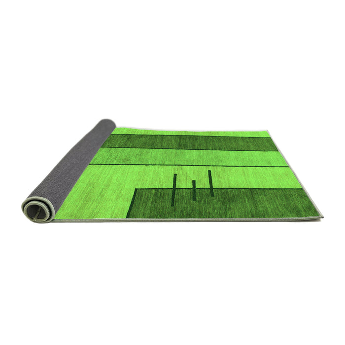 Sideview of Abstract Green Modern Rug, abs1587grn