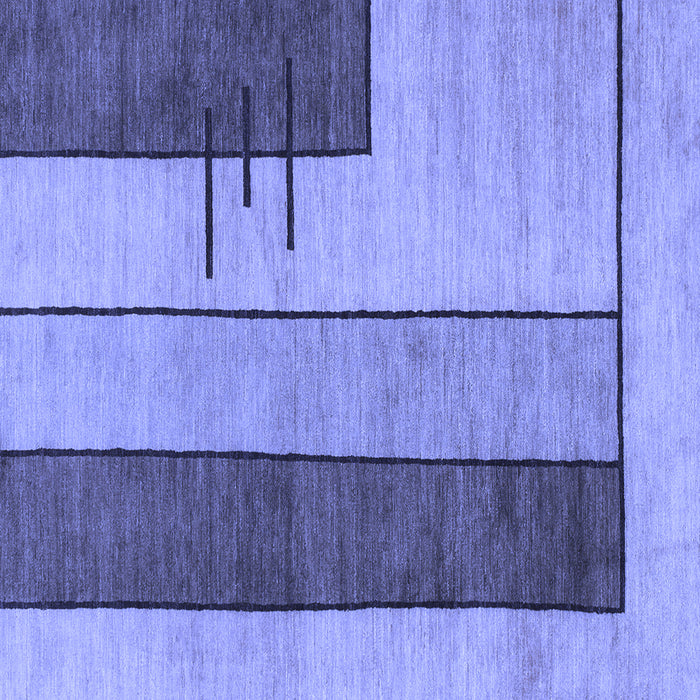 Square Abstract Blue Modern Rug, abs1587blu