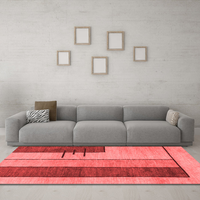 Modern Red Washable Rugs