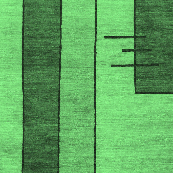 Machine Washable Abstract Emerald Green Modern Area Rugs, wshabs1587emgrn