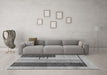 Machine Washable Abstract Gray Modern Rug in a Living Room,, wshabs1587gry