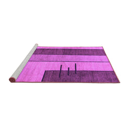 Sideview of Machine Washable Abstract Purple Modern Area Rugs, wshabs1587pur