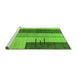 Sideview of Machine Washable Abstract Green Modern Area Rugs, wshabs1587grn