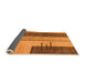 Sideview of Abstract Orange Modern Rug, abs1587org