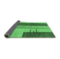 Sideview of Abstract Emerald Green Modern Rug, abs1587emgrn