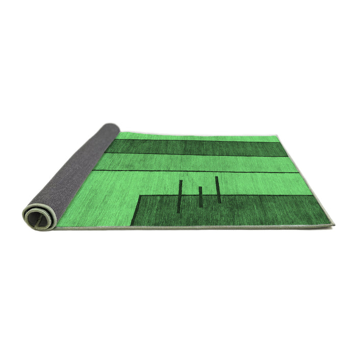 Sideview of Abstract Emerald Green Modern Rug, abs1587emgrn