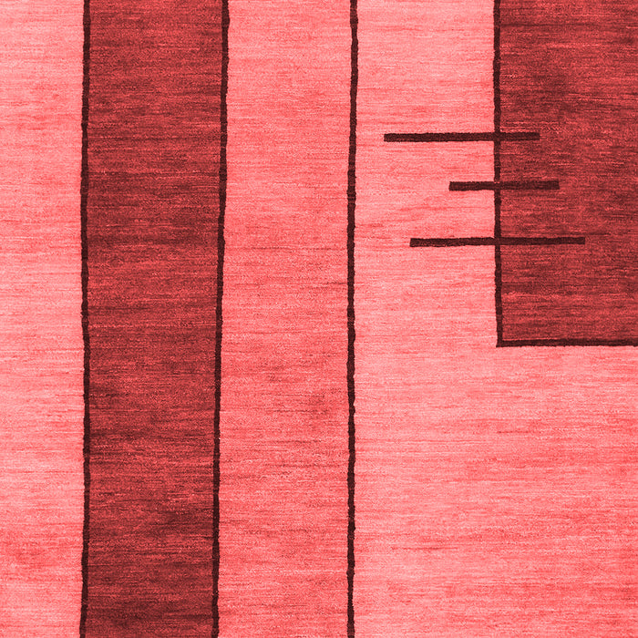 Machine Washable Abstract Red Modern Rug, wshabs1587red