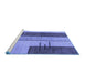 Sideview of Machine Washable Abstract Blue Modern Rug, wshabs1587blu