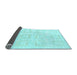 Sideview of Solid Light Blue Modern Rug, abs1588lblu