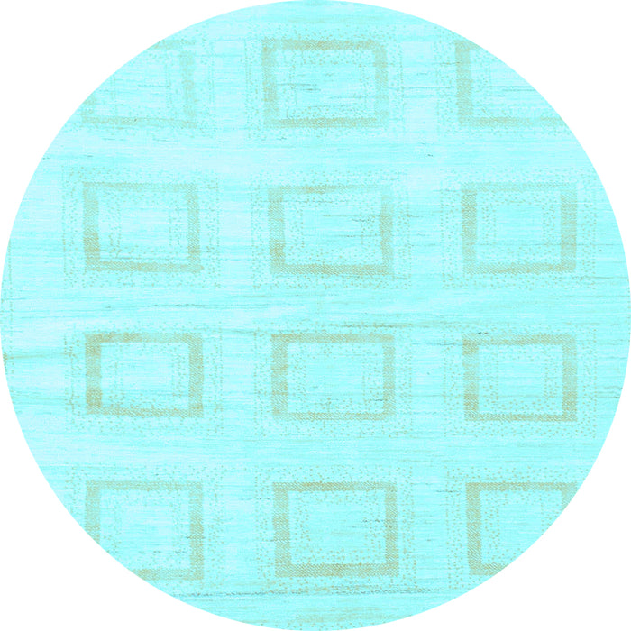 Round Solid Light Blue Modern Rug, abs1588lblu