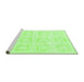 Sideview of Machine Washable Solid Green Modern Area Rugs, wshabs1588grn