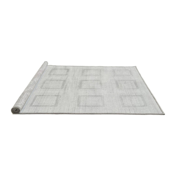 Sideview of Machine Washable Solid Gray Modern Rug, wshabs1588gry