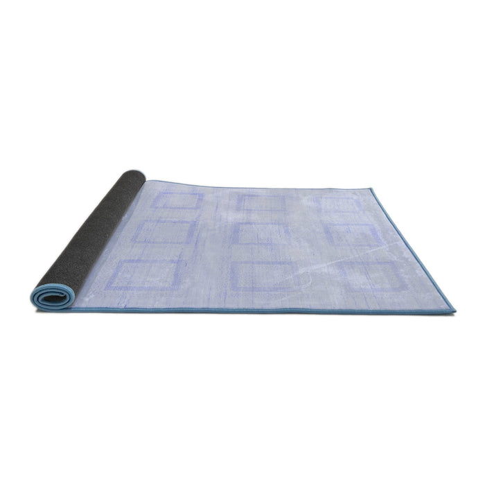 Sideview of Solid Blue Modern Rug, abs1588blu