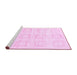 Sideview of Machine Washable Solid Pink Modern Rug, wshabs1588pnk