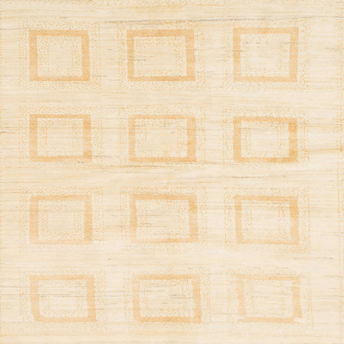 Square Abstract Brown Gold Solid Rug, abs1588