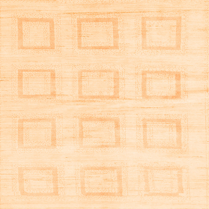 Square Solid Orange Modern Rug, abs1588org