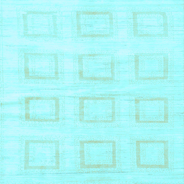 Square Machine Washable Solid Light Blue Modern Rug, wshabs1588lblu