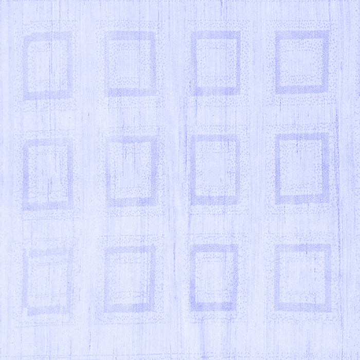 Square Machine Washable Solid Blue Modern Rug, wshabs1588blu