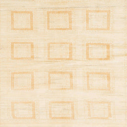 Square Machine Washable Abstract Brown Gold Rug, wshabs1588
