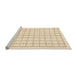 Sideview of Machine Washable Abstract Yellow Rug, wshabs1589