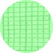 Round Solid Emerald Green Modern Rug, abs1589emgrn