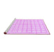 Sideview of Machine Washable Solid Purple Modern Area Rugs, wshabs1589pur