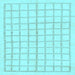 Square Solid Light Blue Modern Rug, abs1589lblu