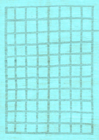 Solid Light Blue Modern Rug, abs1589lblu