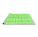 Sideview of Machine Washable Solid Green Modern Area Rugs, wshabs1589grn