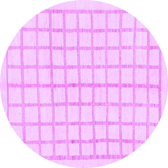 Round Solid Purple Modern Rug, abs1589pur