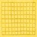 Square Solid Yellow Modern Rug, abs1589yw