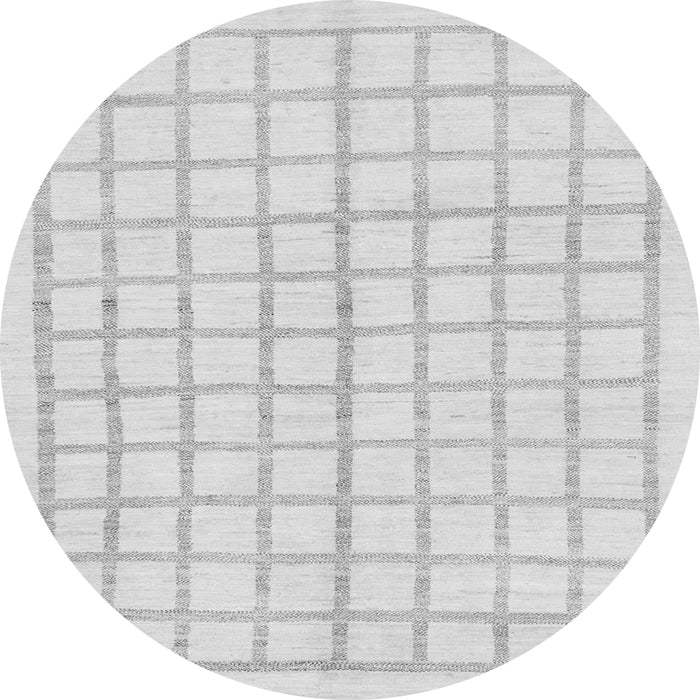 Round Solid Gray Modern Rug, abs1589gry