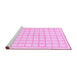 Sideview of Machine Washable Solid Pink Modern Rug, wshabs1589pnk