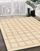 Machine Washable Abstract Yellow Rug in a Family Room, wshabs1589