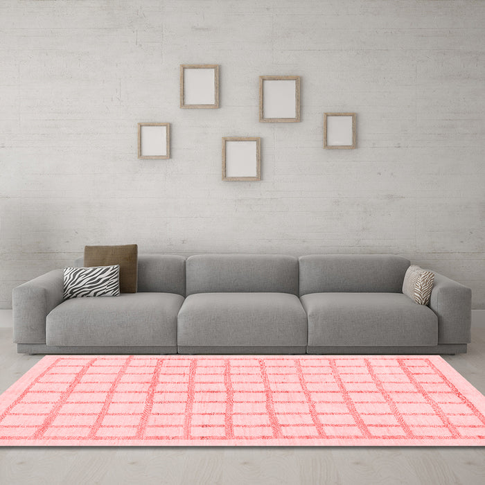 Modern Red Washable Rugs