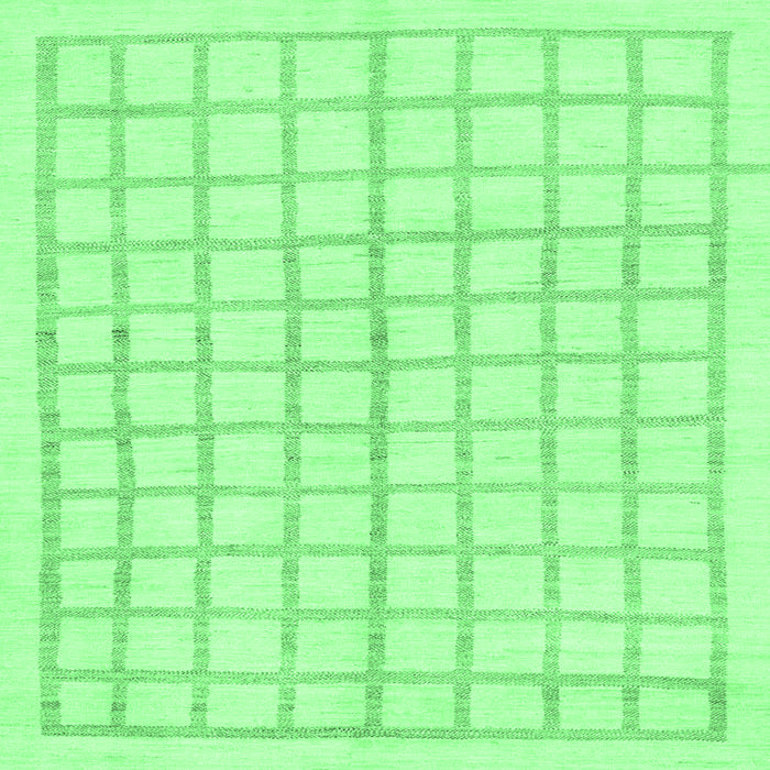 Square Solid Emerald Green Modern Rug, abs1589emgrn