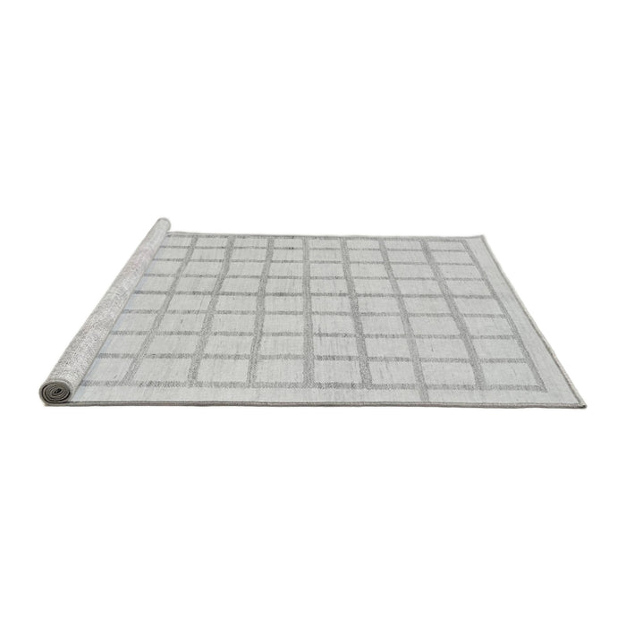 Sideview of Machine Washable Solid Gray Modern Rug, wshabs1589gry