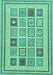 Machine Washable Abstract Turquoise Modern Area Rugs, wshabs158turq