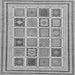 Square Abstract Gray Modern Rug, abs158gry