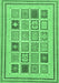 Machine Washable Abstract Emerald Green Modern Area Rugs, wshabs158emgrn