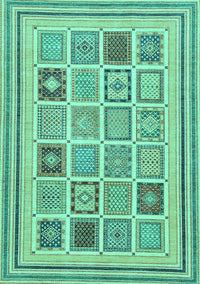 Abstract Turquoise Modern Rug, abs158turq